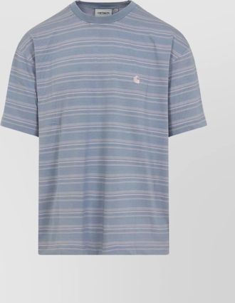 Carhartt Work in Progress brodine striped cotton t-shirt