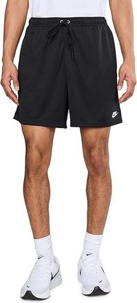 Nike Club Mesh Flow Shorts Mens Workout Black/White : 2XL 7, Polyester