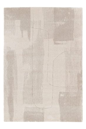 AFK Living Alfombra ultra suave y dise&ntilde;o beige 160 x 230 cm