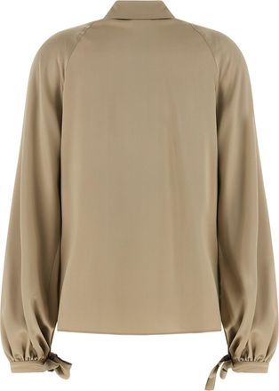 Max Mara Womens Beige Silk Blouse