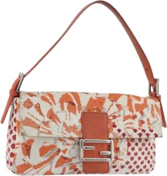 Fendi Pre-owned Vintage Canvas Shoulder Bag - Dames - Vintage Schoudertas - Veelkleurig - ONE Size - Leer - Vintage