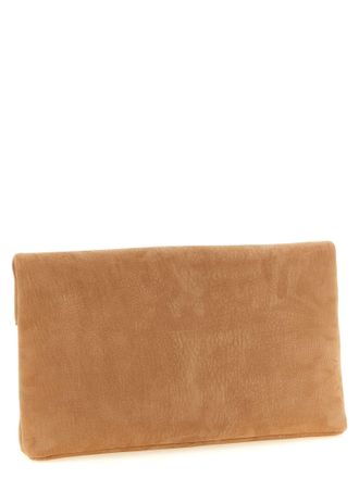 Saint Laurent Womens Envelope Maxi Clutch Brown Lamb Leather