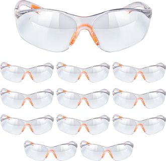 OEM Gafas De Seguridad Para El Trabajo - Paquete De 12 Gafas De Seguridad Transparentes Con Lentes De Pl&aacute;stico - Gafas Protectoras Para Bricolaje, Polvo, 