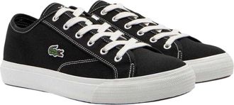 Lacoste Heren Backcourt Canvas Lage Sportschoenen (Zwart)