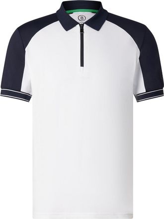 Bogner Fabius functional short-sleeved top for men - White/navy blue - XXL