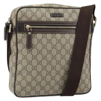 Gucci Pre-owned Cross Body Bags, female, Beige, Size: ONE SIZE Pre-owned Vintage Canvas Cross Body Bag