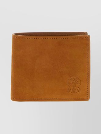 Brunello Cucinelli soft nubuck bi-fold wallet