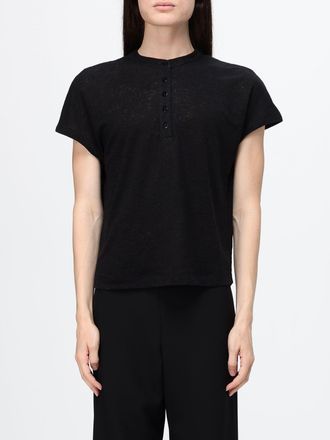 KANGRA T-shirt girocollo in puro lino a maniche corte