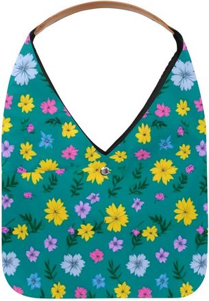 Generic Aesthetic Flower Reusable Lightweight Grocery Bags - Foldable Into Compact Pouch, Washable & Sturdy, Multipurpose for Shopping and Travel