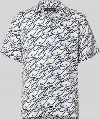 Tommy Hilfiger Regular Fit Freizeithemd aus reinem Leinen Modell LINEN CAMP COLLAR in Dunkelblau, Gr&ouml;&szlig;e XXL