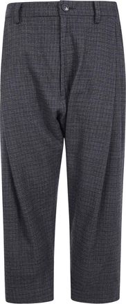 Ziggy Chen Tattersall Tapered Broeken - Heren - Broeken - Grijs - Maat: S Wol