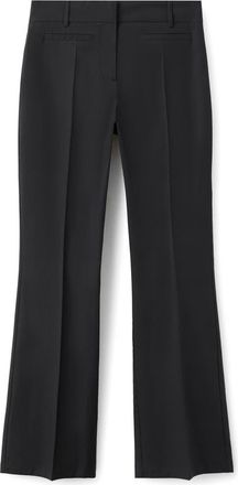 Mango Featuring Hailey Bieber Serin Stretch Cotton Pants in Black at Nordstrom, Size 10