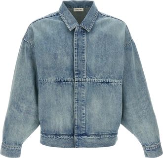 Fear of God Denim Trucker Puffer Jackets Blue