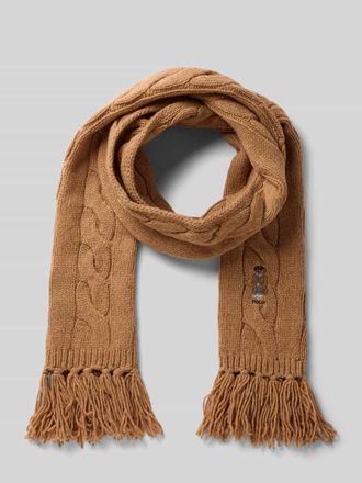 Polo Ralph Lauren Wollschal mit Fransen in Camel, Gr&ouml;&szlig;e 1