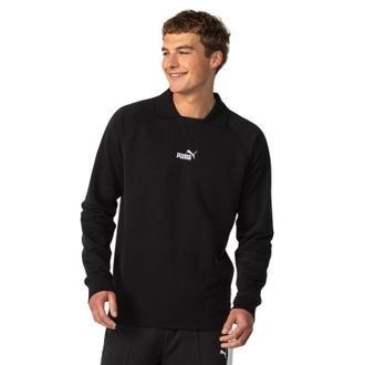 Puma Heren Sweatshirt met Ronde Hals en Logo (Zwart)