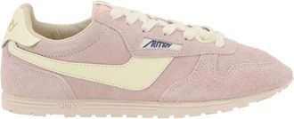 Autry Sneakers, female, Pink, 8 UK, Elegant Windspin Low Suede Trainers