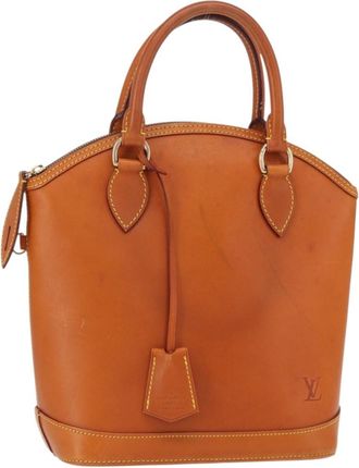Louis Vuitton Lockit Handbag Nomade Leather Brown Leather Handbag (Pre-Owned)