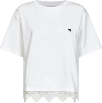 Max Mara Wkdsala T-shirt - Dames - T-shirts - Wit - XL - Katoen - Tops