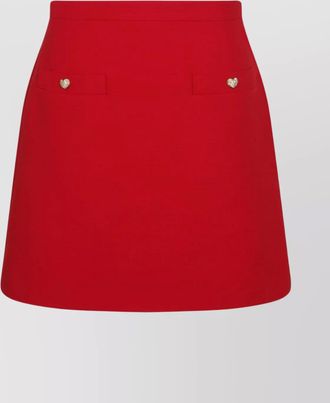 Valentino high waist skirt heart-shaped buttons