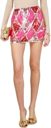 endless rose Sequin Miniskirt in Burgundy Multi at Nordstrom, Size X-Small
