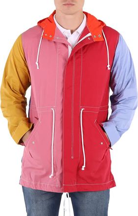 Comme Des Garçons Mens Blue / Multi Hooded Drawstring Waist Jacket