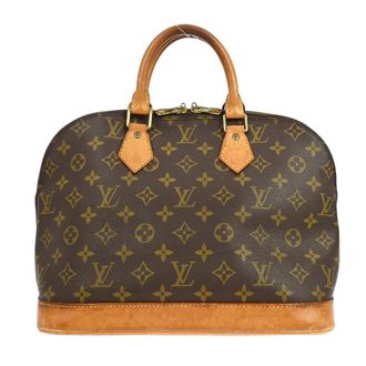 Louis Vuitton Alma Handbag Monogram Canvas Brown Canvas Handbag (Pre-Owned)