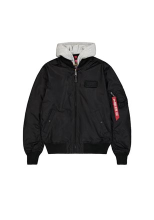 Alpha Industries Bomberjacke ALPHA INDUSTRIES MA-1 TT Hood Light, Herren, Gr. XXL, schwarz, Obermaterial: 100% Nylon, Futter: 100% Nylon, Kapuze: 75% Baumwolle, 25% Po
