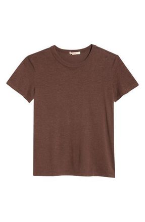 Marine Layer Tried and True Hemp & Cotton Crewneck T-Shirt in Shaved Chocolate at Nordstrom, Size X-Small