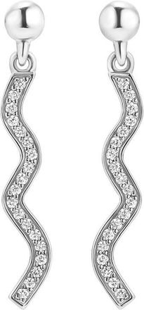 Lagos Caviar Spark Diamond Wave Drop Earrings in Silver at Nordstrom