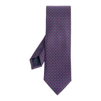 Ferragamo Ties, male, Blue, Size: ONE SIZE Carato Silk Tie