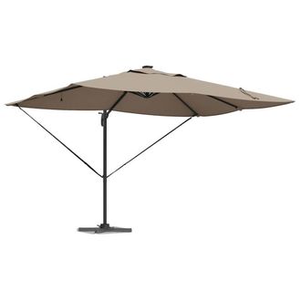 Berkfield Home Peaceful Cantilever Roma Parasol with LEDs Taupe 352x251x265 cm A | Size: 352 x 251 x 265 cm