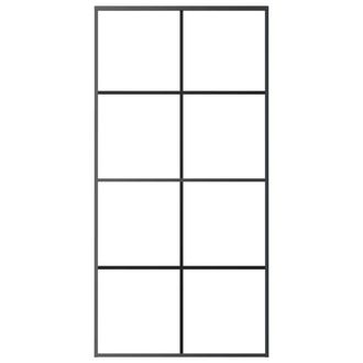 Berkfield Home Sliding Door Aluminium & ESG Glass 102.5x205 cm Black