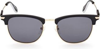 adidas 53MM Round Sunglasses in Matte Black /Smoke at Nordstrom
