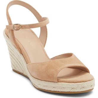 Stuart Weitzman Tia Wedge Sandal in Golden Beige at Nordstrom, Size 6.5