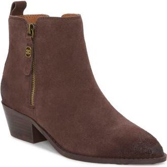 Lucky Brand Ailein Pointed Toe Bootie in Chocolate Suede at Nordstrom, Size 9.5