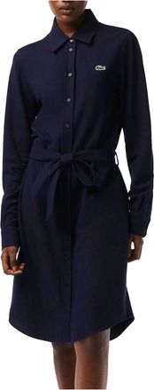 Lacoste Dames/Dames Katoen Piqu&eacute; Verstelbaar Polo Shirt Jurk (Blauw)