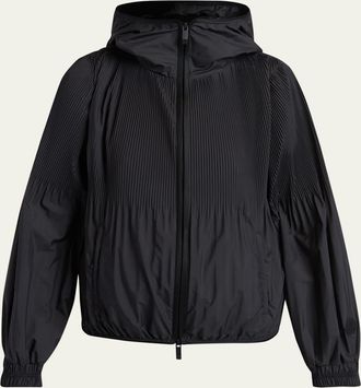 Moncler Anemone Pleated Hooded Jacket