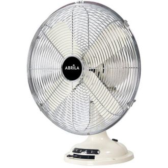 Fabrilamp Fabrilamp - Ventilador Sobremesa Capitolio Crema/cromo 37w 3velocidades 4asp. Fijo Y Rotatorio 42x35x27cm