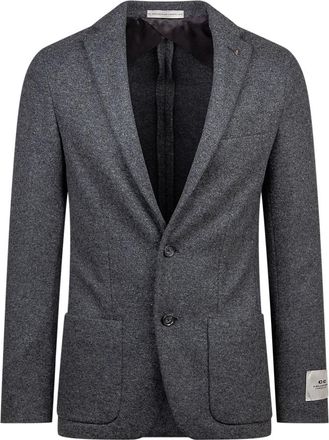 Corneliani V-neck Blazer - Heren - Blazers - Grijs - 3XL - Jassen
