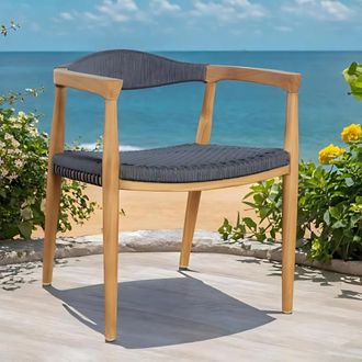 Wanda Collection Wanda Collection - Sill&oacute;n De Jard&iacute;&shy;n De Teca Y Cuerda Gris Oscuro C&eacute;sar