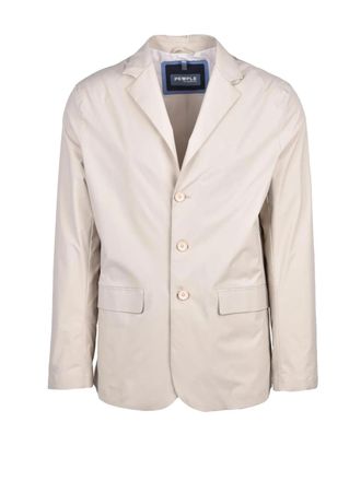 People of Shibuya Beige Aomori Button Up Lined Jacket