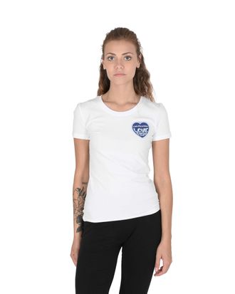 Love Moschino Womens T-Shirt - White Cotton - Size EU 42 (Womens)