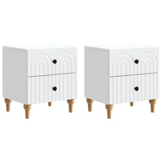 vidaXL Armario De Noche 2 Pcs 43 X 34,5 X 48 Cm Madera De Ingenier&iacute;a Vidaxl