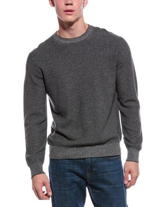 Vince Geo Jacquard Wool & Cashmere Crewneck Sweatshirt