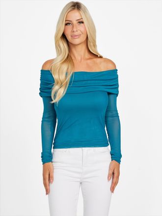 Guess Lacey Sheer Off-the-Shoulder Top