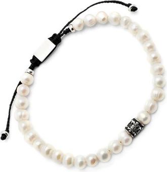 Jan Leslie Freshwater Pearl Bracelet With Filigree Spacers at Nordstrom