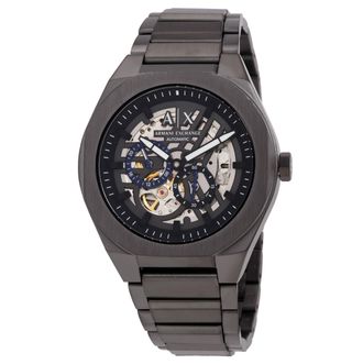 A|X Armani Exchange Automatic Skeleton Dial Mens Watch AX4195