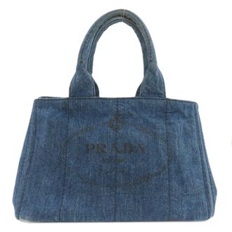 Prada Brown Denim Tote Bag (Pre-Owned)