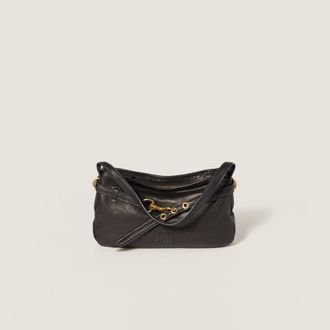 Miu Miu Aventure Nappa Leather Bag, Woman, Black