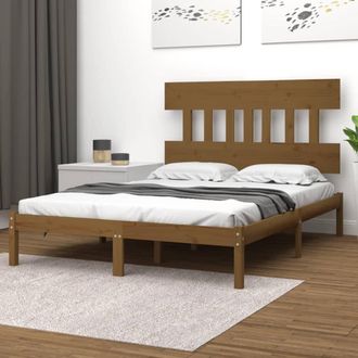 vidaXL Vidaxl - Estructura De Cama Madera Maciza De Pino Marr&oacute;n Miel 200x200 Cm